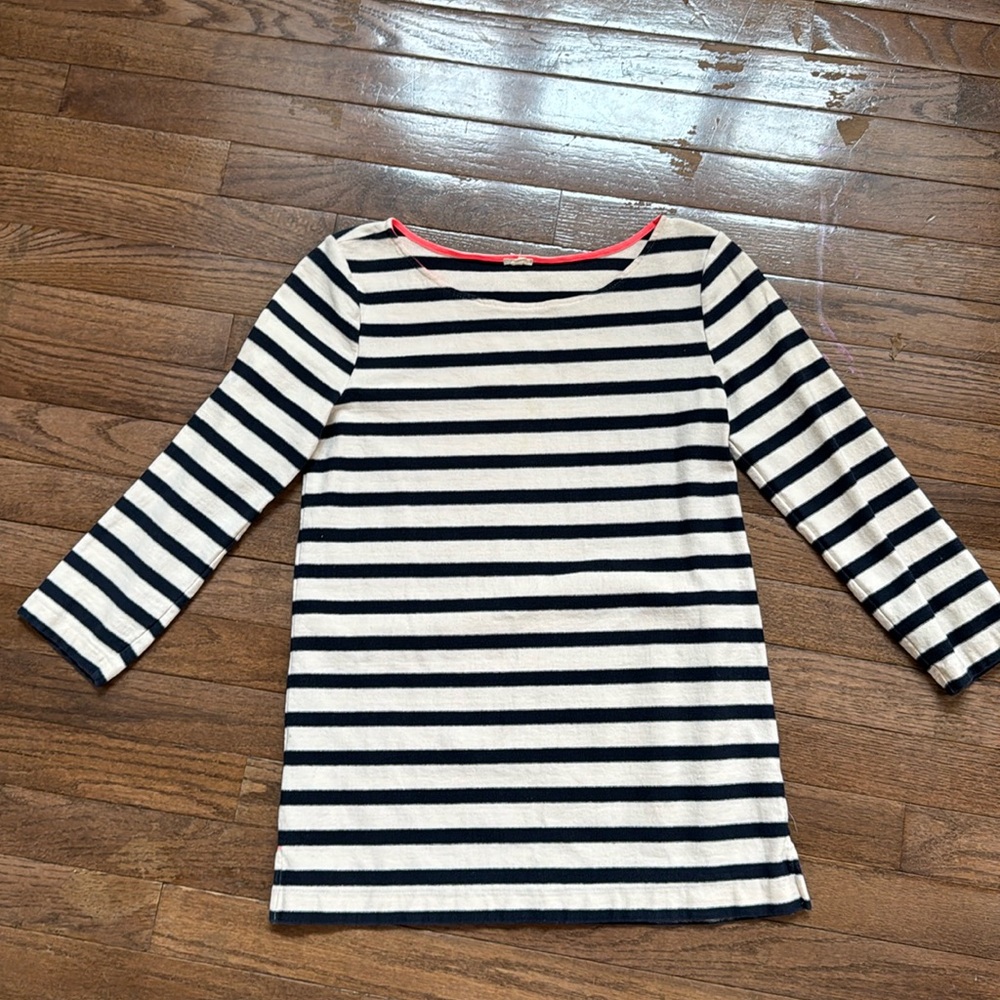 J. Crew Navy & Cream Striped Shirt